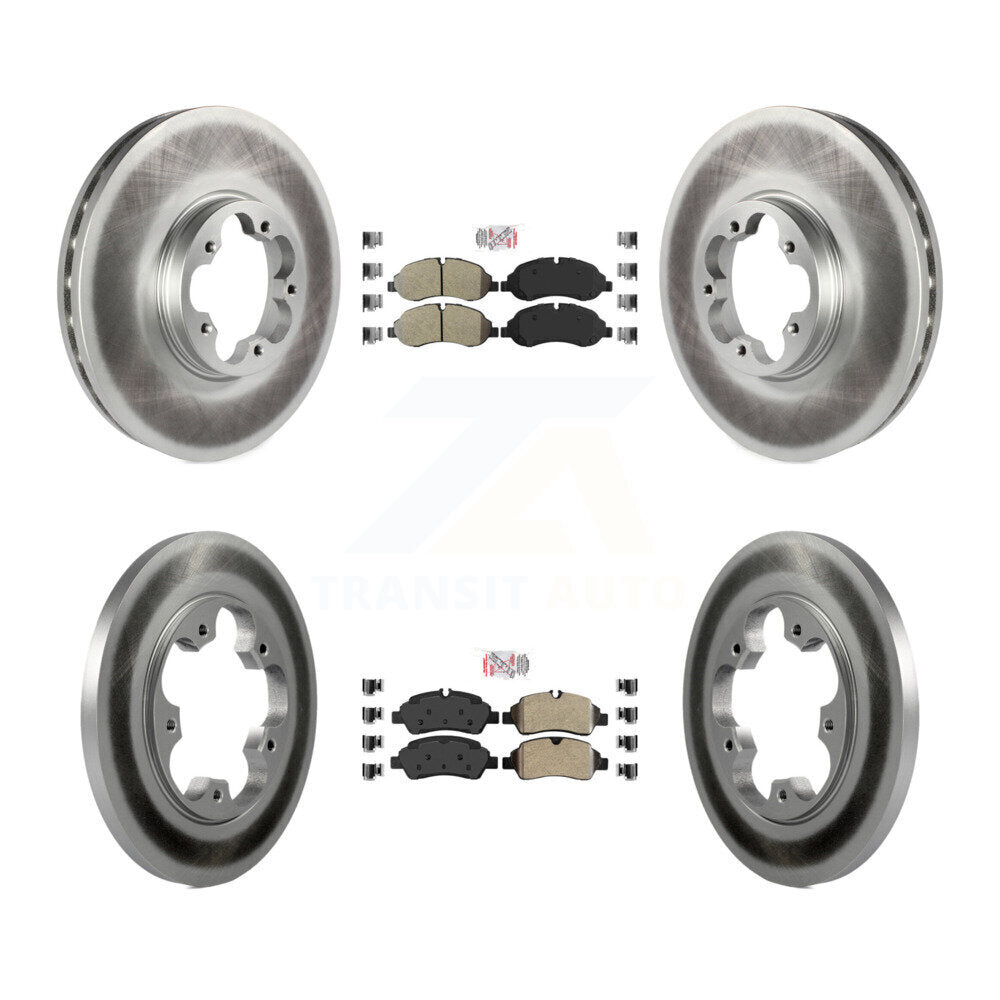 Front Rear Semi-Metallic Pad Coated Disc Brake Rotor Kit For Ford Transit-250 Transit-150 KGA-105319
