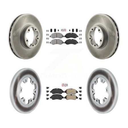 Front Rear Semi-Metallic Pads And Coated Disc Brake Rotors Kit For Ford Transit-350 HD KGA-105322