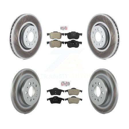 Front Rear Semi-Metallic Pads And Coated Disc Brake Rotors Kit For Volvo S60 KGA-105335
