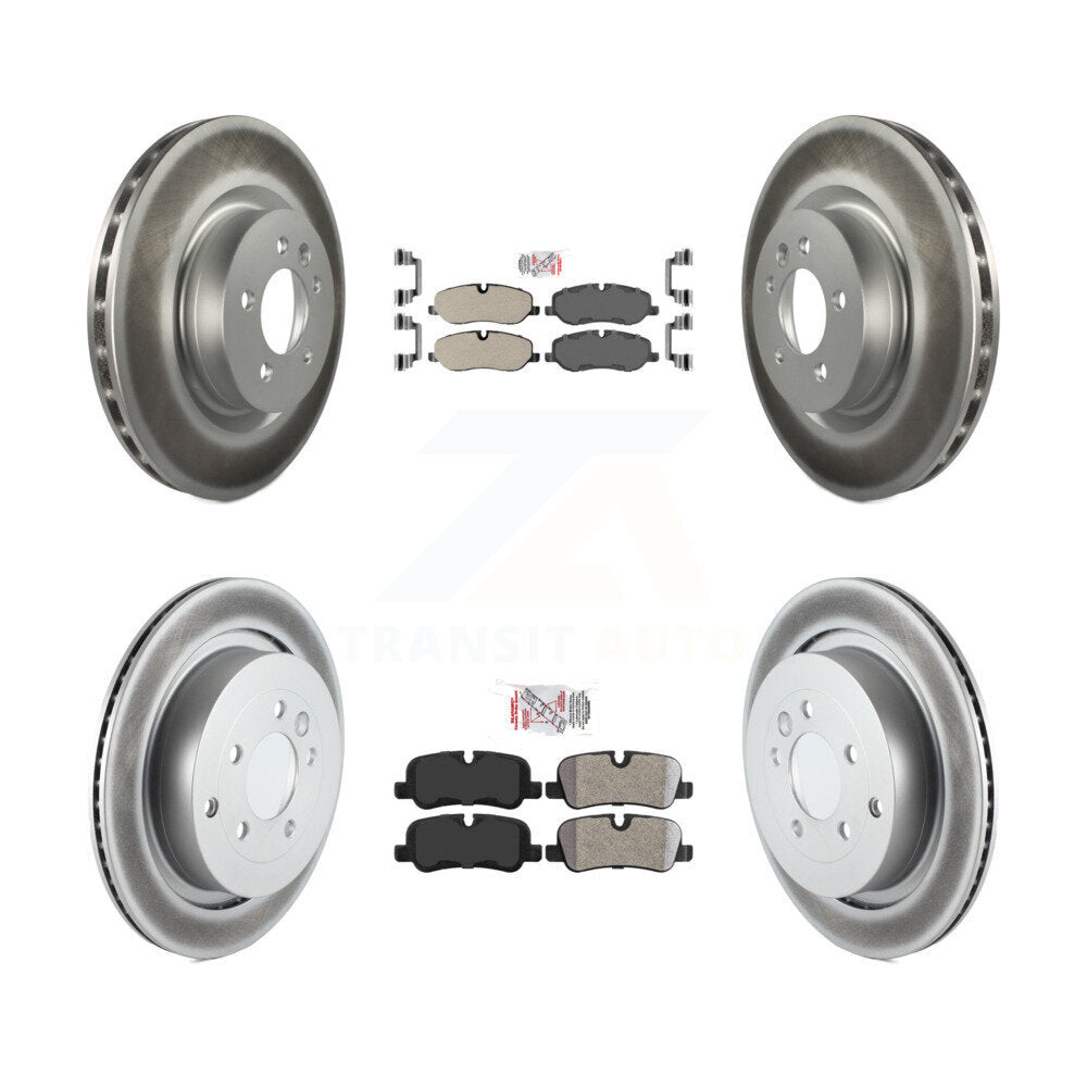 Front Rear Semi-Metallic Pad Coat Brake Rotor Kit For Land Rover Range Sport Supercharged KGA-105337