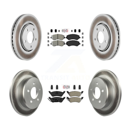 Front Rear Semi-Metallic Pad Coat Brake Rotor Kit For Dodge Caravan Grand Chrysler Town & KGA-105343