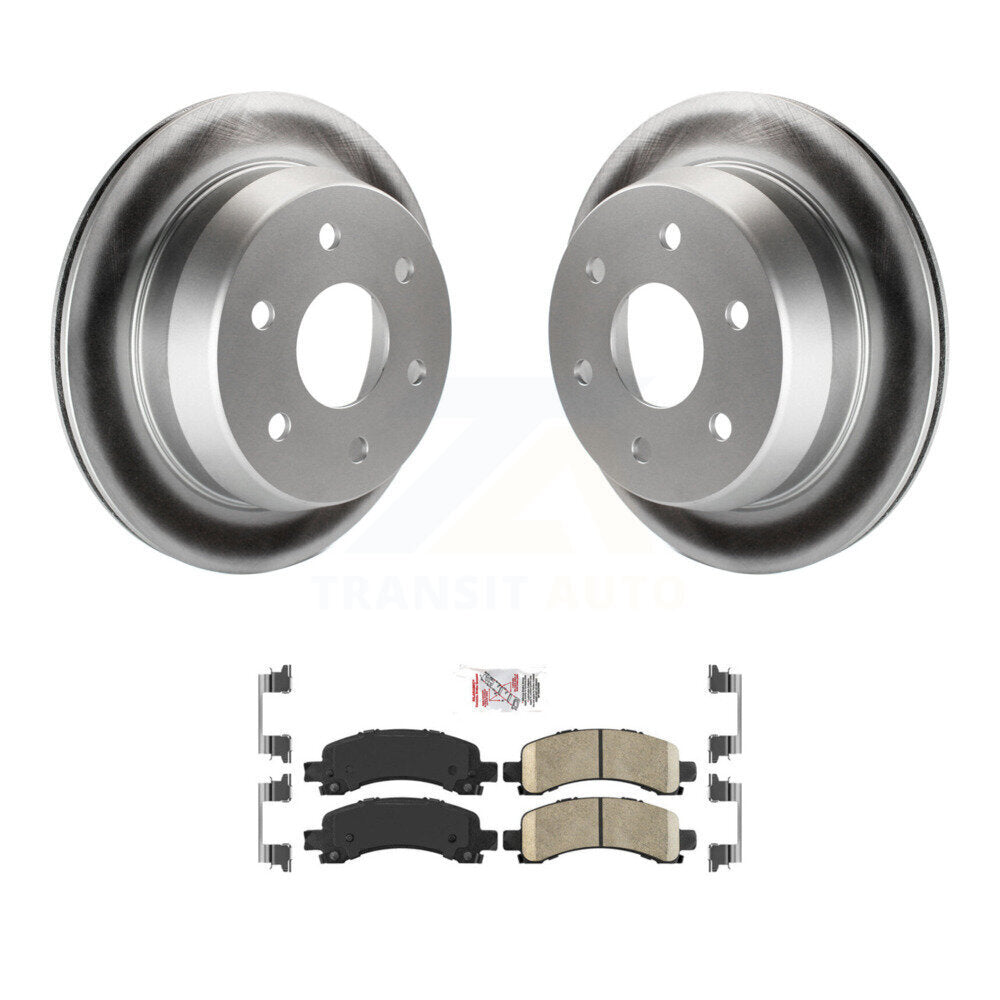 Rear Coated Disc Brake Rotor & Ceramic Pad Kit For 2002 Chevrolet Avalanche 1500 Suburban KGA-105357