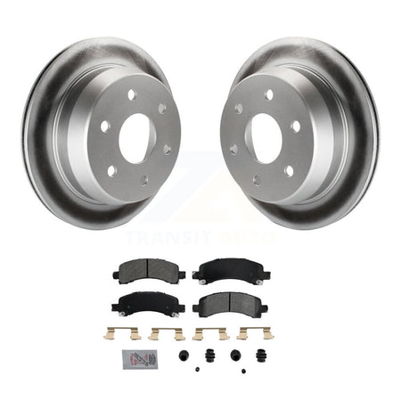 Rear Coated Brake Rotors Semi-Metallic Pad Kit For 2002 Chevrolet Avalanche 1500 Suburban KGA-105358