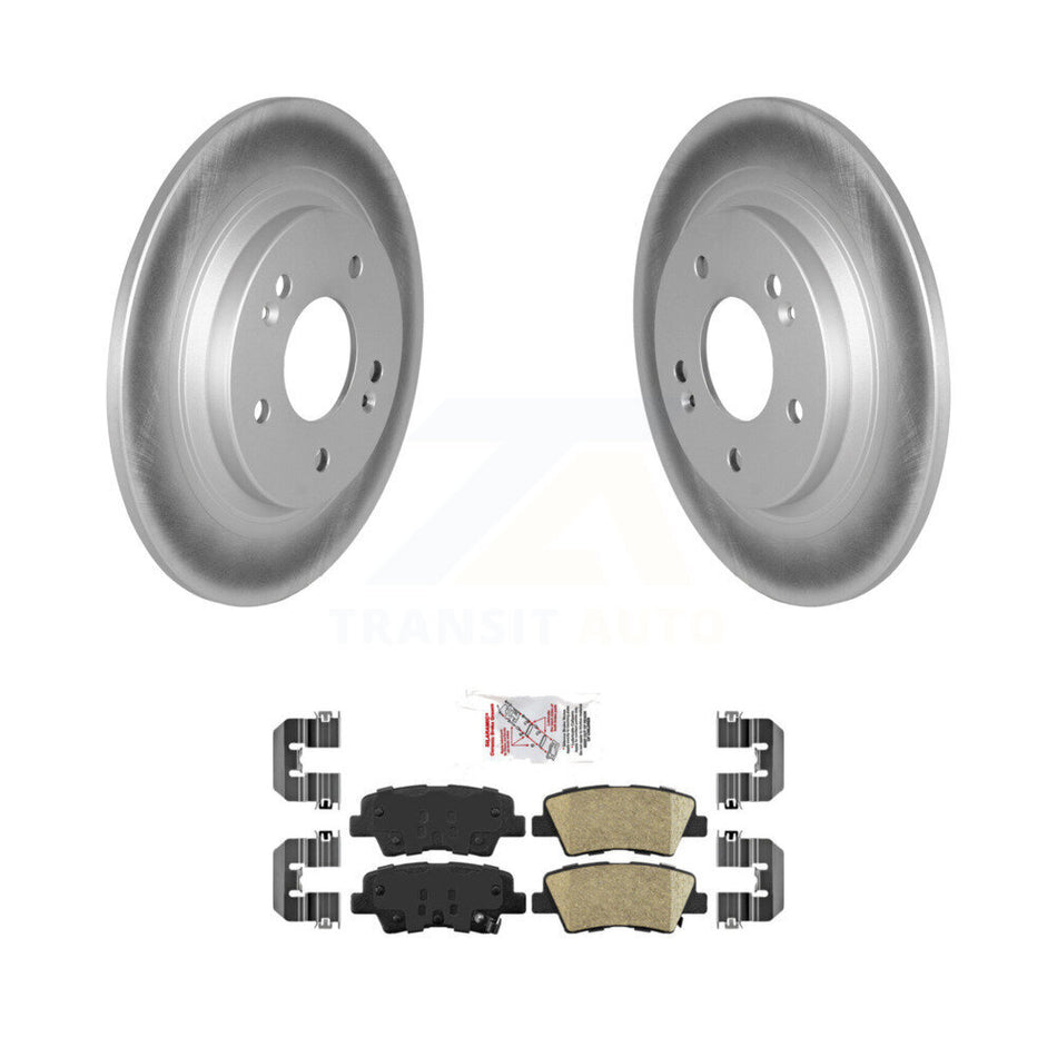 Rear Coat Brake Rotors Ceramic Pad Kit For 22-23 Hyundai Kona With Electric Parking KGA-105363