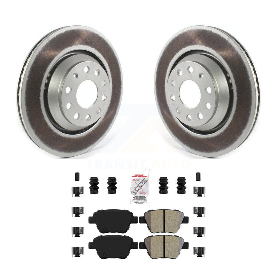 Rear Coated Disc Brake Rotor And Semi-Metallic Pad Kit For Volkswagen GTI Audi A3 Quattro KGA-105364
