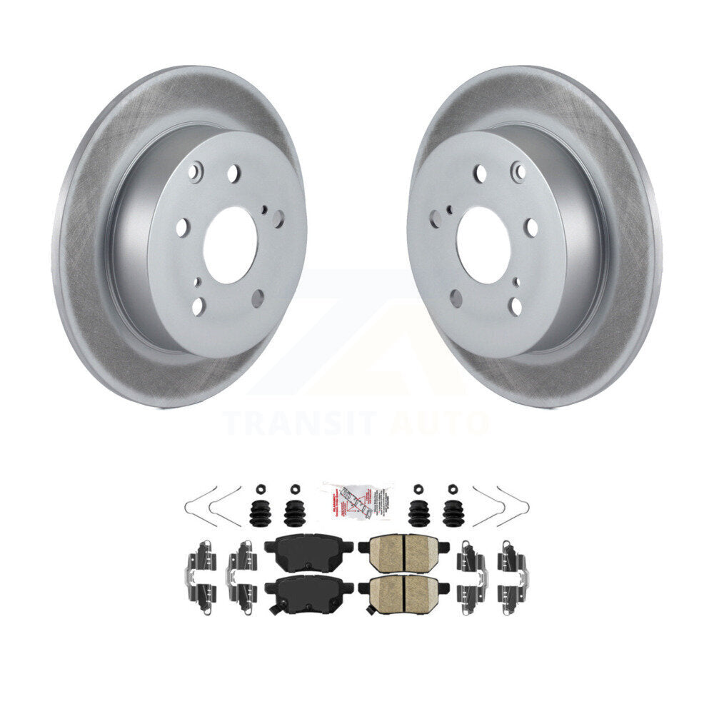 Rear Coated Disc Brake Rotors And Ceramic Pads Kit For 2010 Toyota Matrix XRS KGA-105366