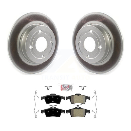 Rear Coated Disc Brake Rotors And Semi-Metallic Pads Kit For 2018-2021 Ford EcoSport FWD KGA-105368