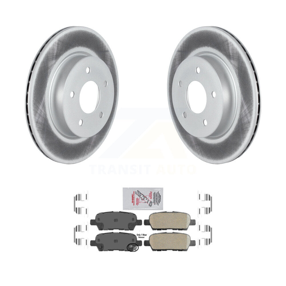 Rear Coated Disc Brake Rotors And Ceramic Pads Kit For Nissan Qashqai Rogue Sport LEAF KGA-105373