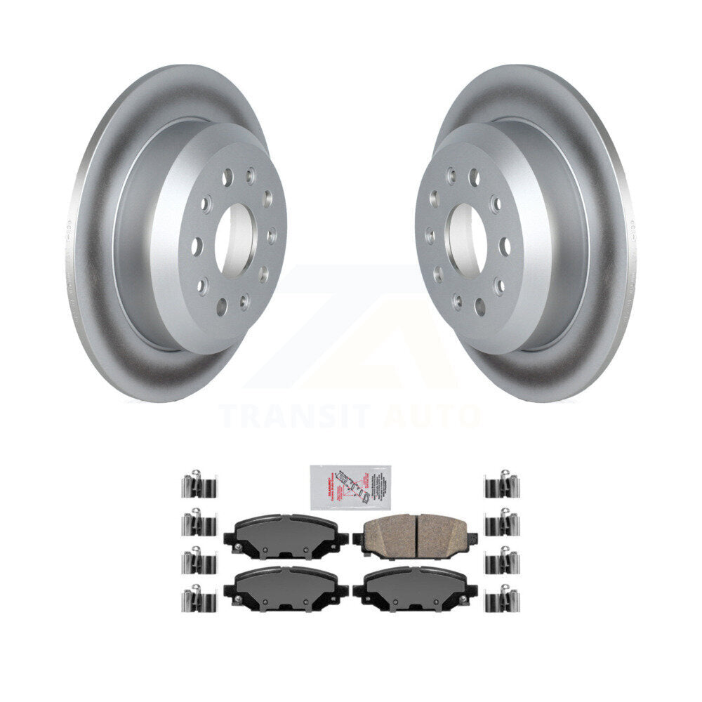 Rear Coated Disc Brake Rotors And Ceramic Pads Kit For 2018-2020 Jeep Wrangler Sport KGA-105377