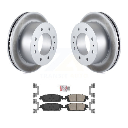 Rear Coat Brake Rotors Ceramic Pad Kit For 2017-2019 Chevrolet Suburban With 8 Lug Wheels KGA-105382
