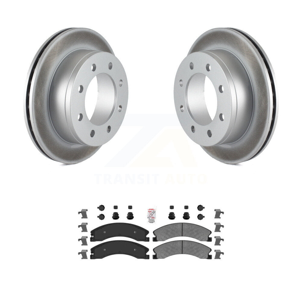 Rear Coated Disc Brake Rotors And Semi-Metallic Pads Kit For Chevrolet Express 4500 KGA-105388