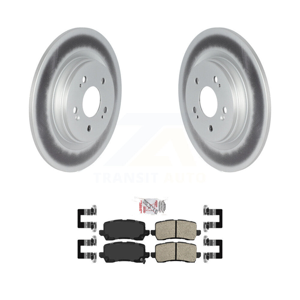 Rear Coated Disc Brake Rotors And Ceramic Pads Kit For 2021-2023 Honda Odyssey KGA-105393