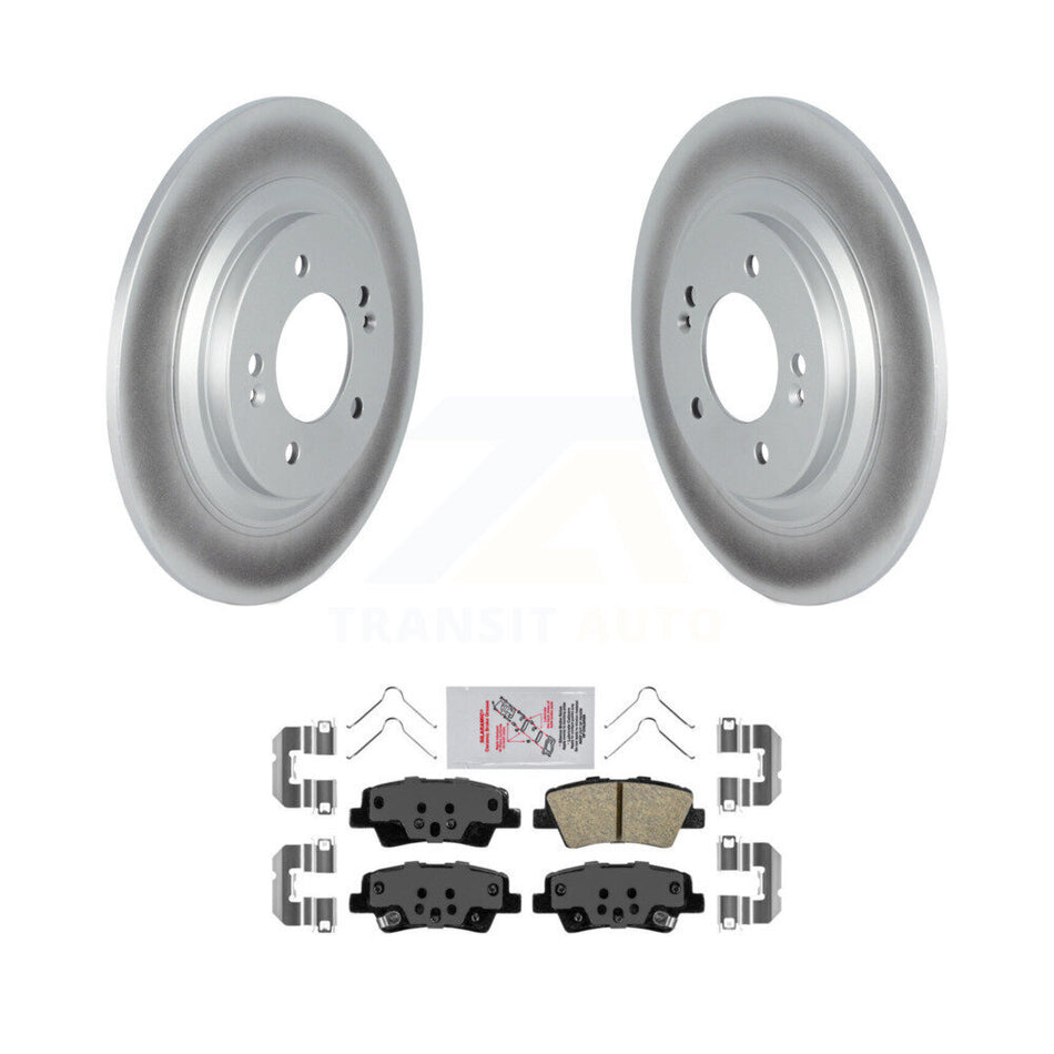 Rear Coated Disc Brake Rotors Ceramic Pad Kit For Kia Cadenza With Electric Parking KGA-105395