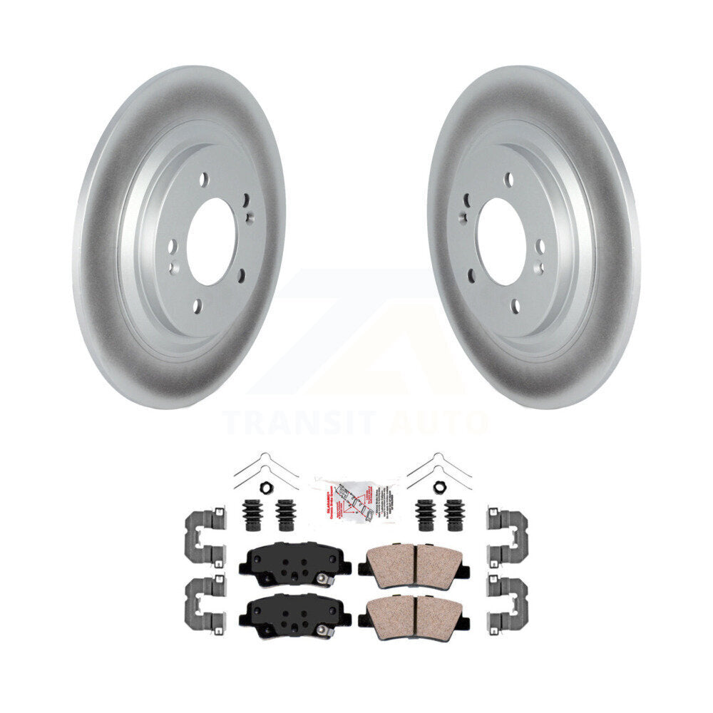 Rear Coated Disc Brake Rotors Ceramic Pad Kit For Kia Cadenza With Electric Parking KGA-105396