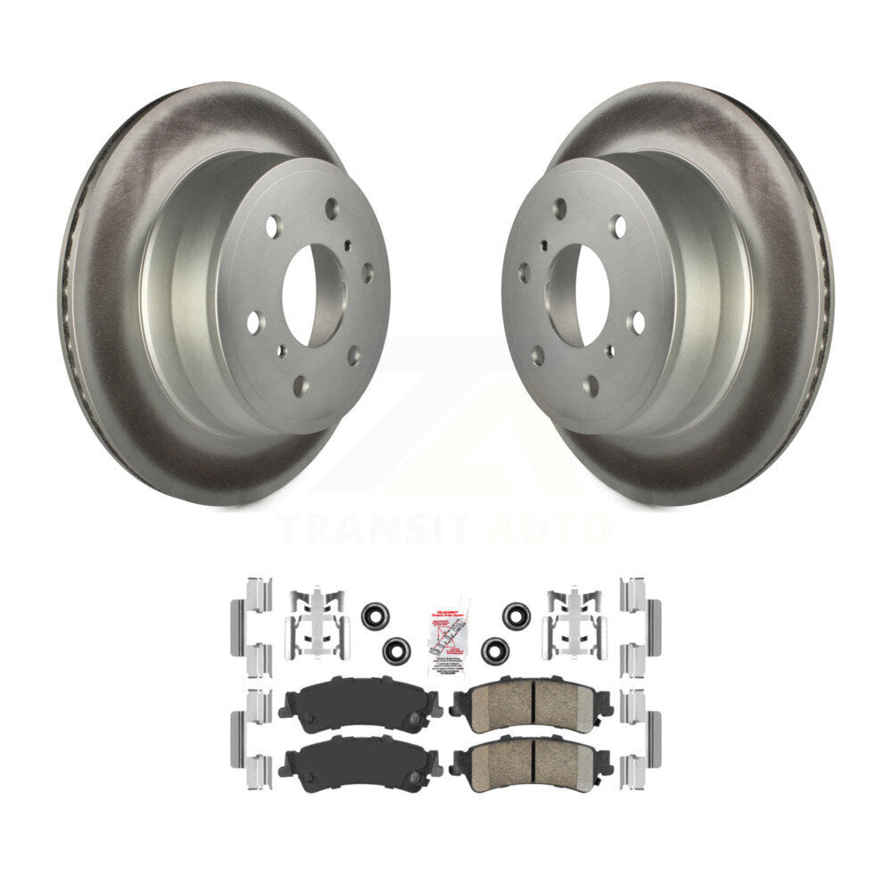 Rear Coated Disc Brake Rotors And Ceramic Pads Kit For GMC Sierra 1500 Classic KGA-105404