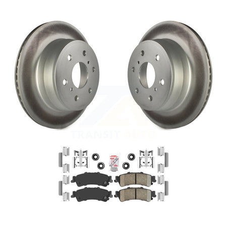 Rear Coated Disc Brake Rotors And Ceramic Pads Kit For GMC Sierra 1500 Classic KGA-105404