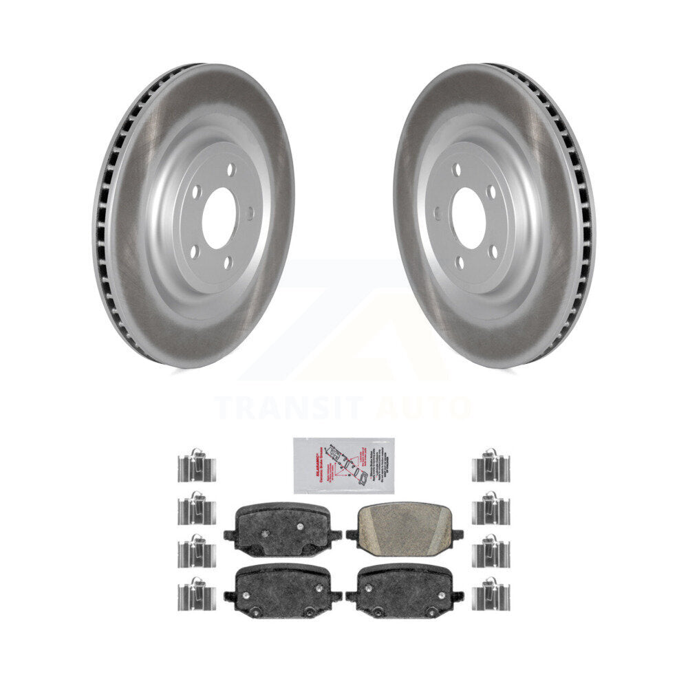 Rear Coated Disc Brake Rotors And Ceramic Pads Kit For 2022-2023 Ford Explorer 3.3L KGA-105413