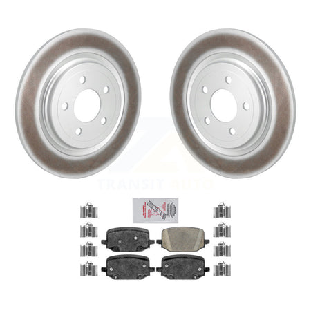 Rear Coated Disc Brake Rotors And Ceramic Pads Kit For 2022-2024 Ford Explorer 3.0L/2.3L KGA-105414
