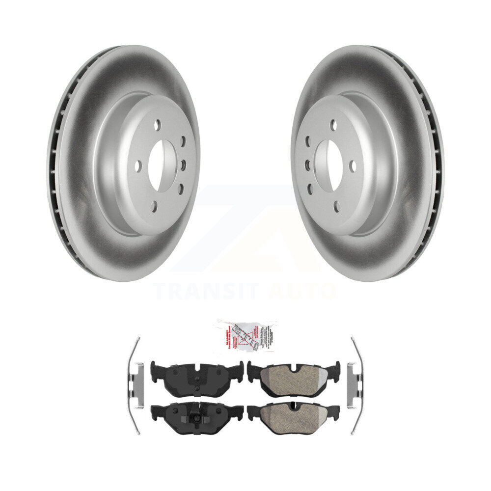 Rear Coated Disc Brake Rotors And Semi-Metallic Pads Kit For 2013 BMW 328i xDrive 3.0L KGA-105429