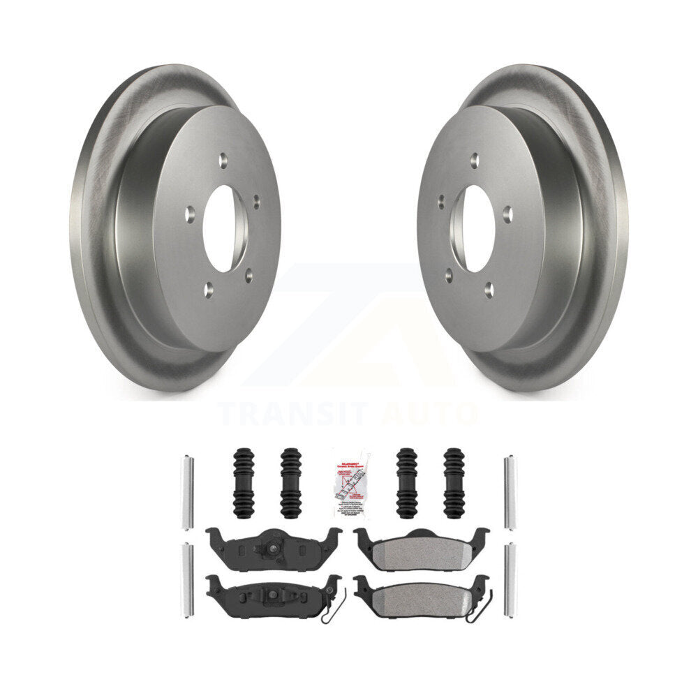 Rear Coated Disc Brake Rotors And Semi-Metallic Pads Kit For Ford F-150 KGA-105438