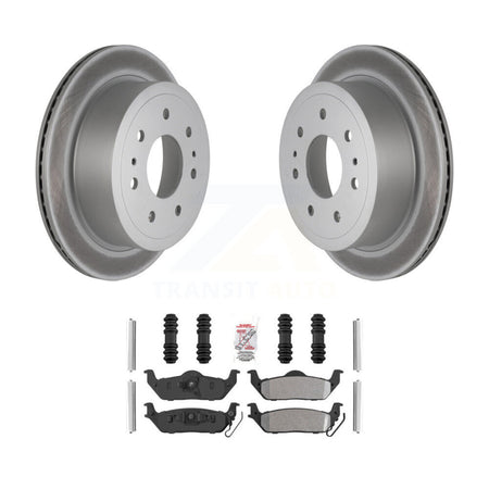Rear Coated Disc Brake Rotors And Semi-Metallic Pads Kit For Ford F-150 Lincoln Mark LT KGA-105440