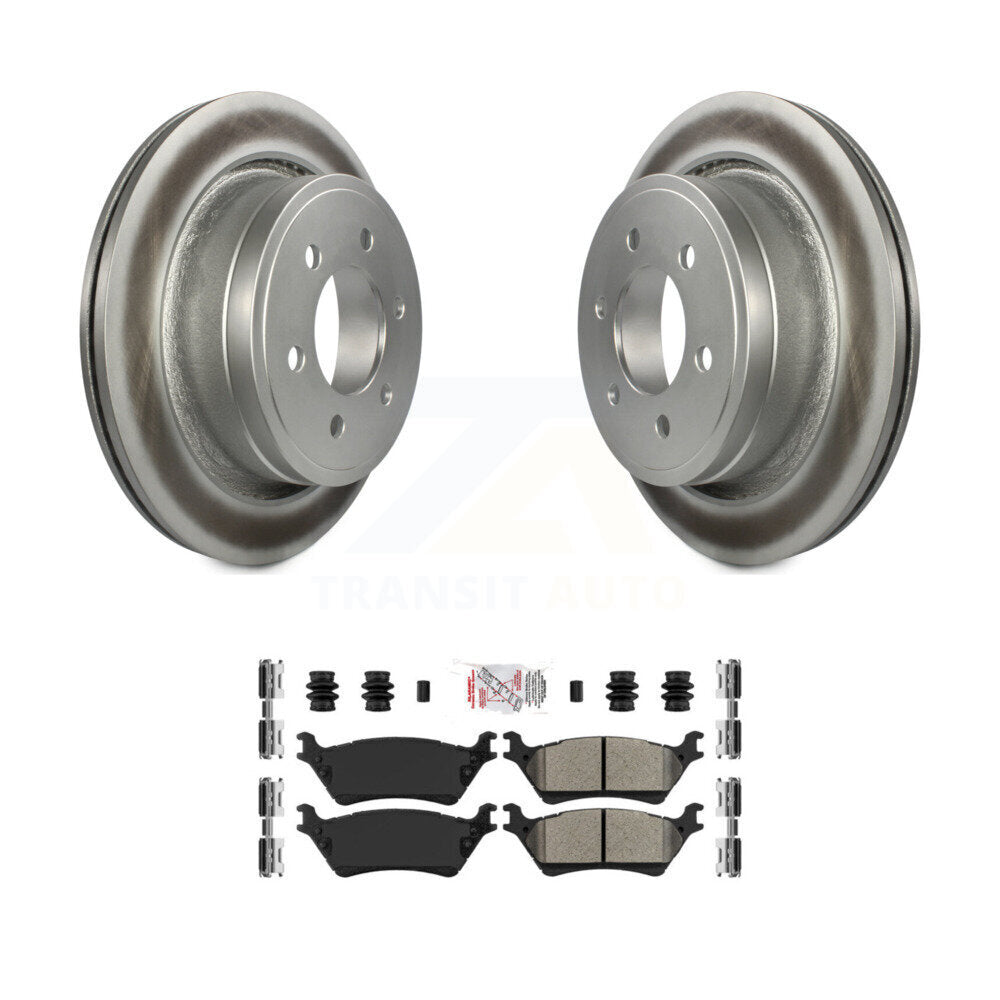 Rear Coated Disc Brake Rotors And Semi-Metallic Pads Kit For Ford F-150 KGA-105450