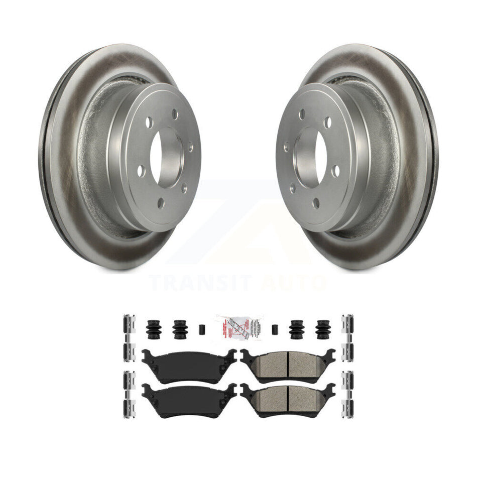Rear Coated Disc Brake Rotors And Semi-Metallic Pads Kit For Ford F-150 KGA-105450
