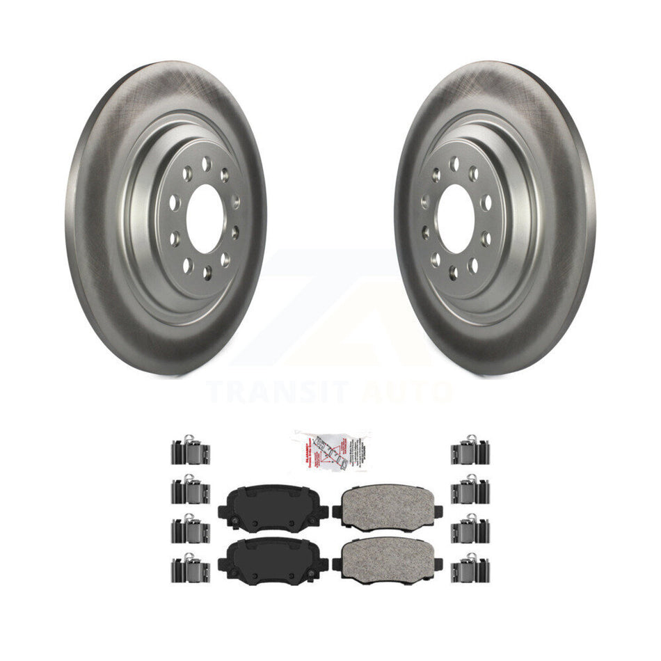 Rear Coated Brake Rotors Ceramic Pad Kit For Jeep Cherokee With Dual Piston Front Caliper KGA-105454
