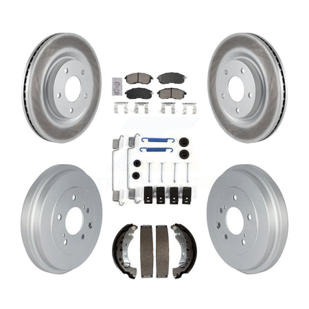 Front Rear Brake Rotor Ceramic Pad & Coated Drum Kit (7Pc) For Nissan Sentra Turbocharged KGA-105484