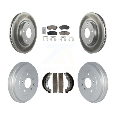 Front Rear Disc Brake Rotors Ceramic Pads And Coated Drum Kit For Nissan Sentra KGA-105486