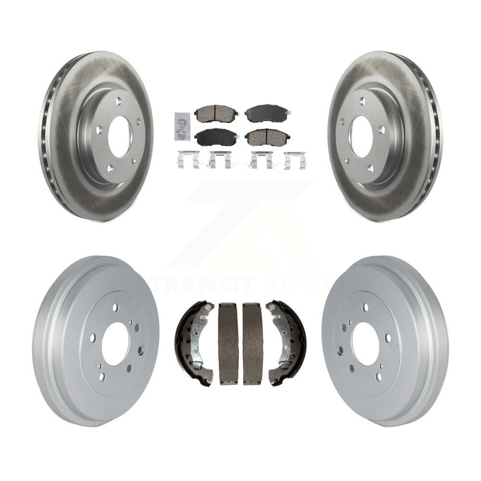 Front Rear Disc Brake Rotors Ceramic Pads And Coated Drum Kit For Nissan Sentra KGA-105486
