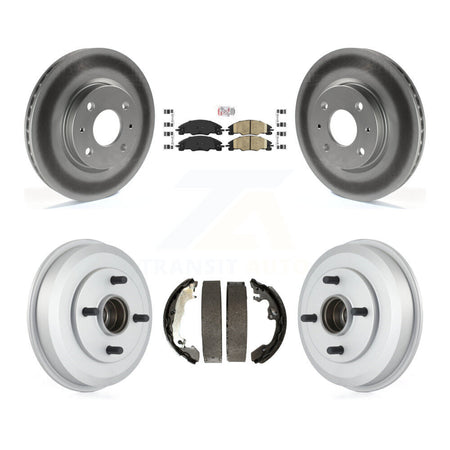 Front Rear Disc Brake Rotors Ceramic Pads And Coated Drum Kit For Ford Focus KGA-105491