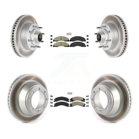 Front Rear Ceramic Pad Coat Brake Rotor Kit For 09-10 Ford E-450 Super Duty DIESEL engine KGA-105527