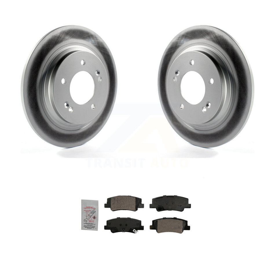 Rear Coated Disc Brake Rotors And Ceramic Pads Kit For Hyundai Sonata Kia Niro EV K5 KGA-105596