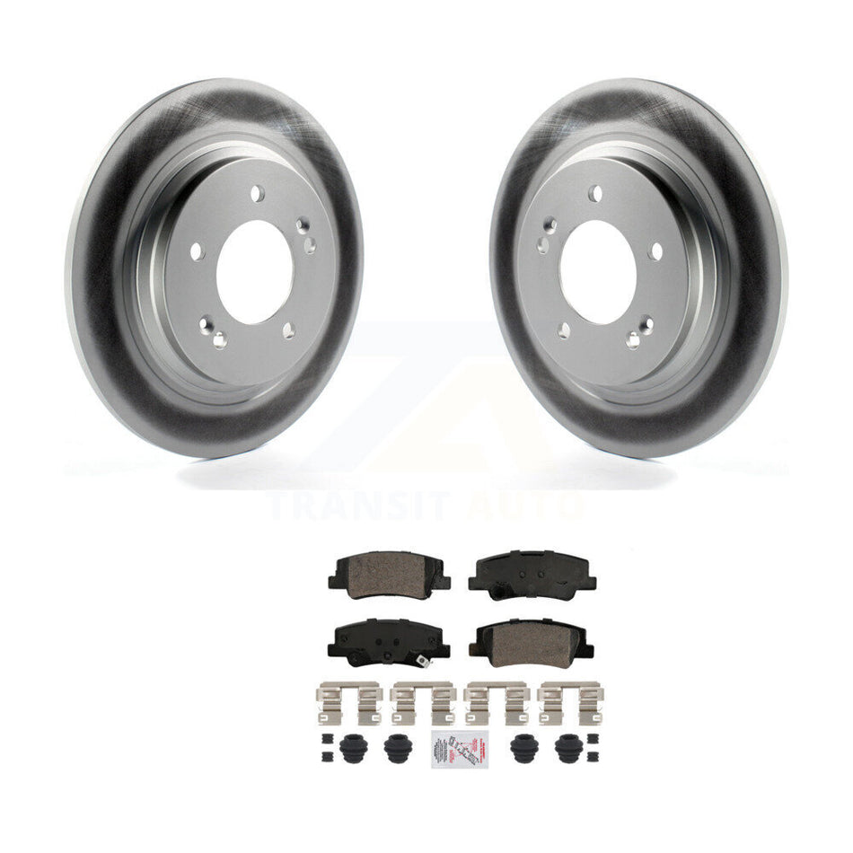 Rear Coated Disc Brake Rotors And Ceramic Pads Kit For Hyundai Sonata Kia Niro EV K5 KGA-105596