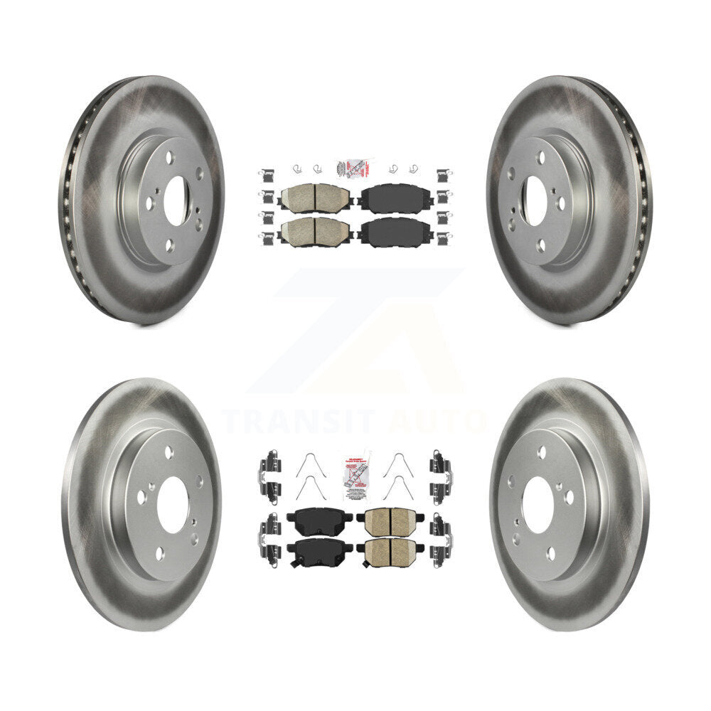 Front Rear Ceramic Pads And Coated Disc Brake Rotors Kit For Toyota Matrix KGA-105599