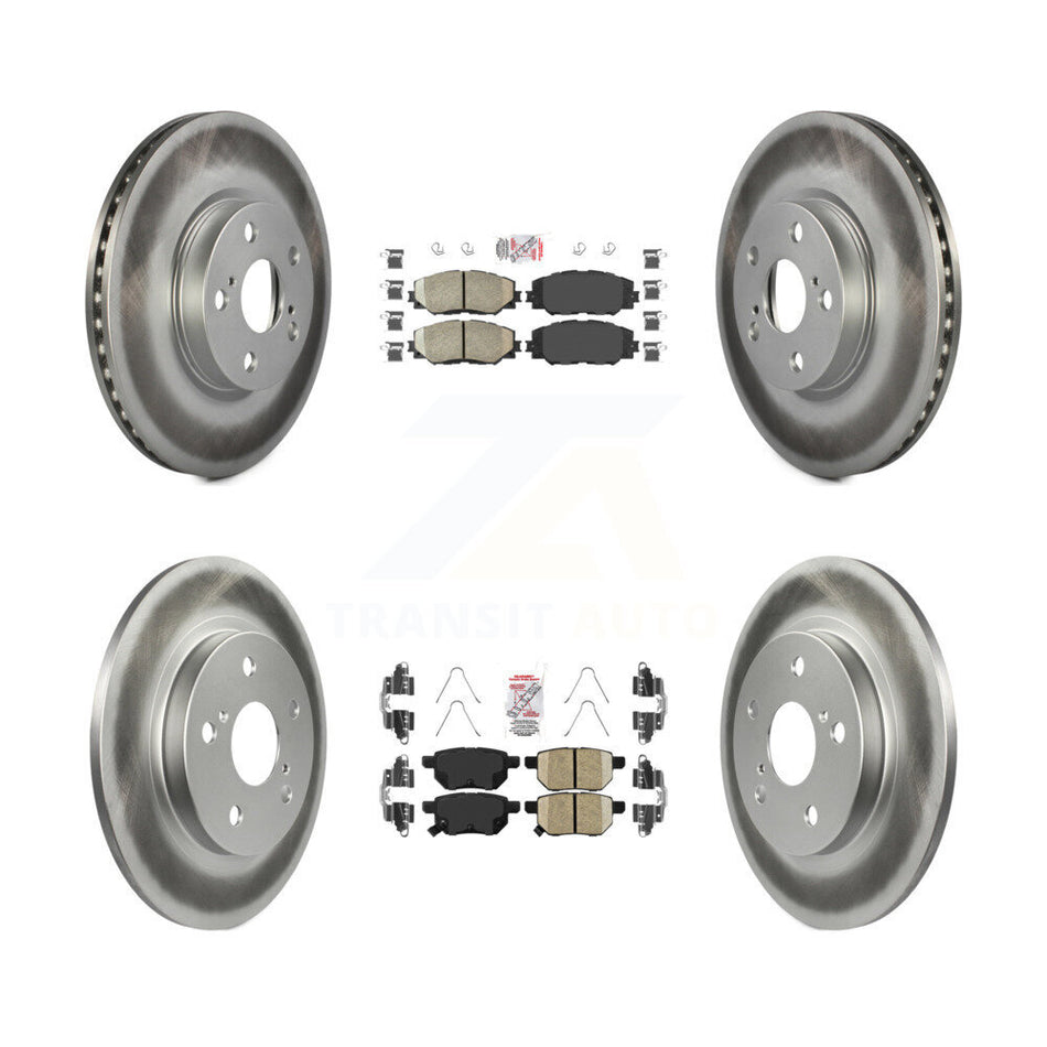 Front Rear Ceramic Pads And Coated Disc Brake Rotors Kit For Toyota Matrix KGA-105599