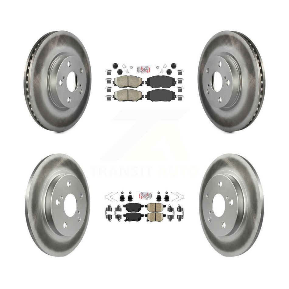 Front Rear Ceramic Pads And Coated Disc Brake Rotors Kit For Toyota Matrix KGA-105600