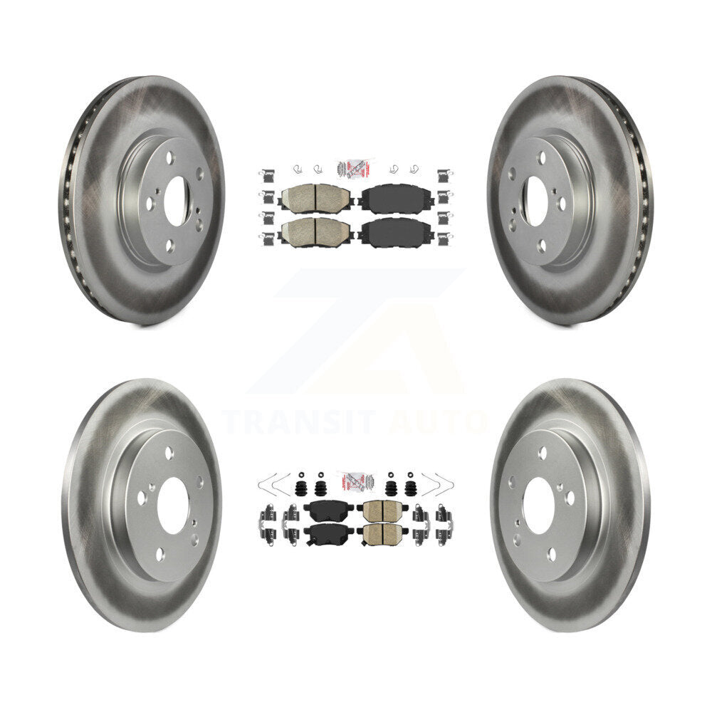 Front Rear Ceramic Pads And Coated Disc Brake Rotors Kit For Toyota Matrix KGA-105601