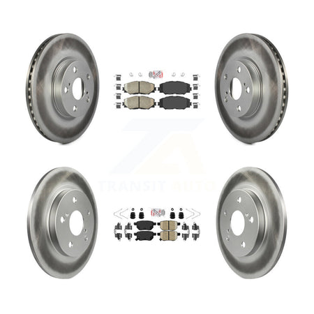 Front Rear Ceramic Pads And Coated Disc Brake Rotors Kit For Toyota Matrix KGA-105601