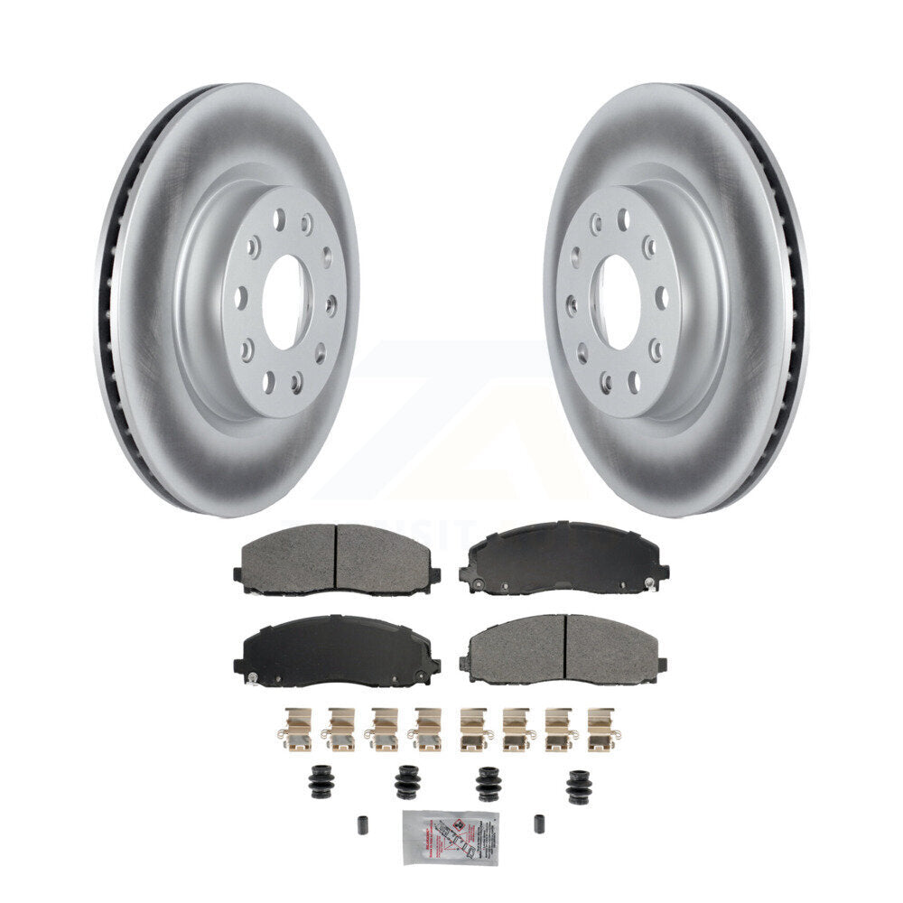 Front Coated Disc Brake Rotors And Semi-Metallic Pads Kit For Jeep Wrangler KGA-105614