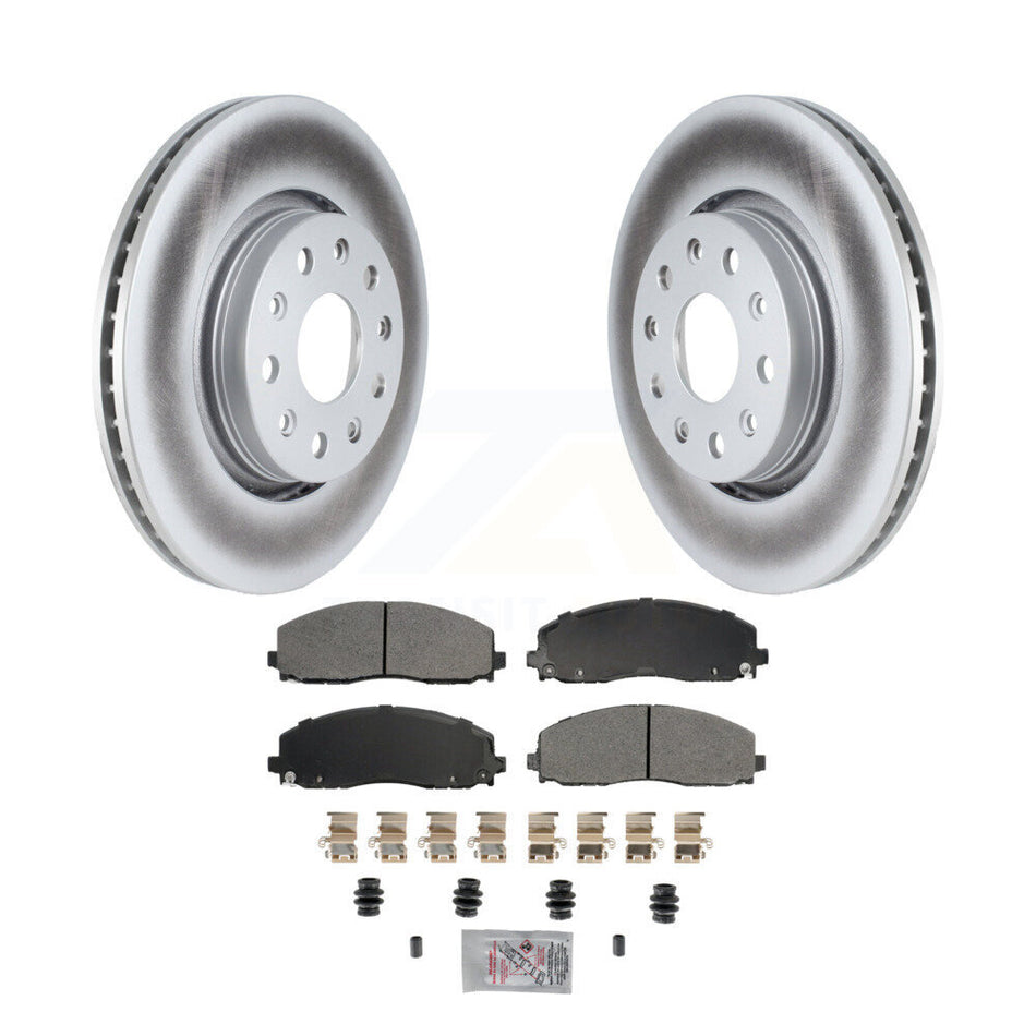 Front Coated Disc Brake Rotors And Semi-Metallic Pads Kit For Jeep Wrangler Gladiator KGA-105615