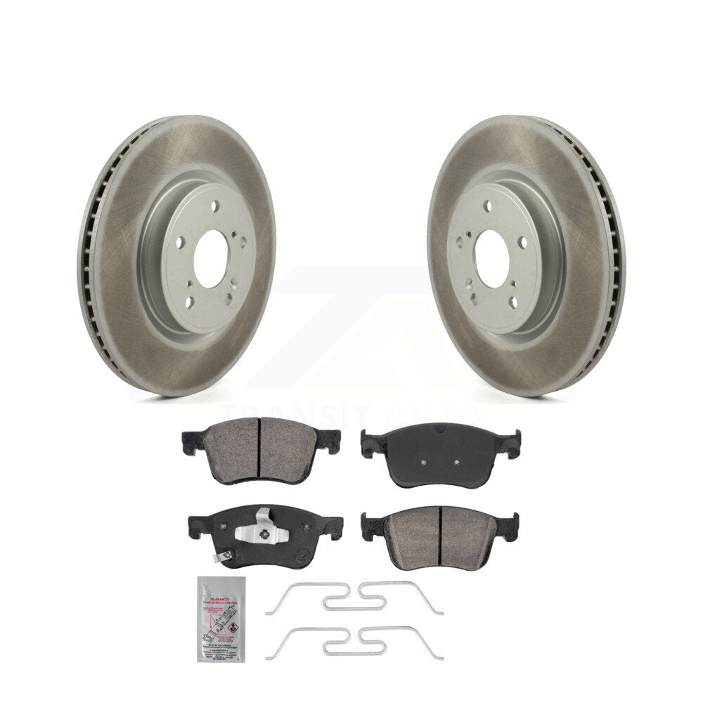 Front Coated Disc Brake Rotors And Ceramic Pads Kit For Honda Civic Accord Acura Integra KGA-105618
