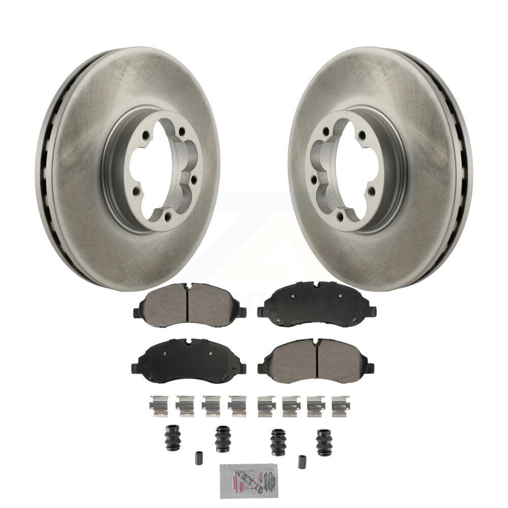 Front Coated Disc Brake Rotors And Semi-Metallic Pads Kit For Ford Transit-350 HD KGA-105620