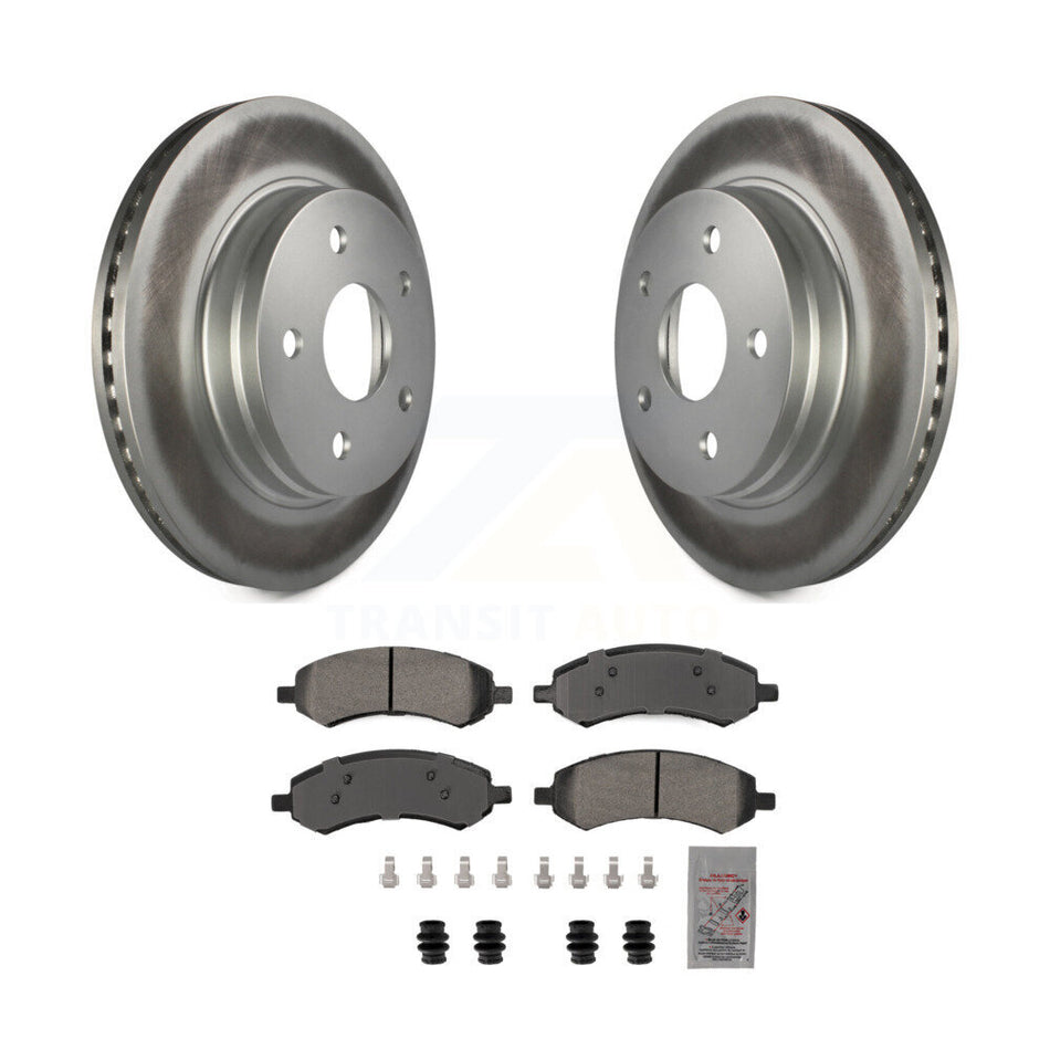 Front Coated Brake Rotors Semi-Metallic Pad Kit For Ram 1500 Classic Dodge Chrysler Aspen KGA-105630