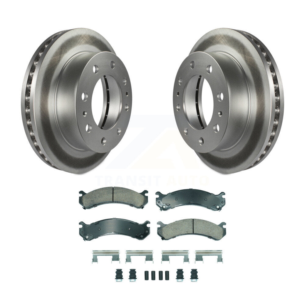 Front Coat Brake Rotors Ceramic Pad Kit For GMC Chevrolet Sierra 2500 HD Silverado Savana KGA-105632
