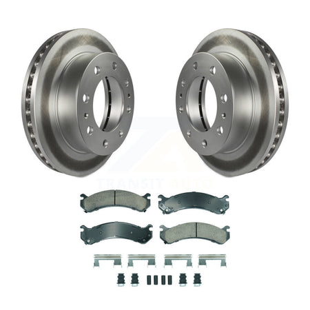 Front Coat Brake Rotors Ceramic Pad Kit For GMC Chevrolet Sierra 2500 HD Silverado Savana KGA-105632