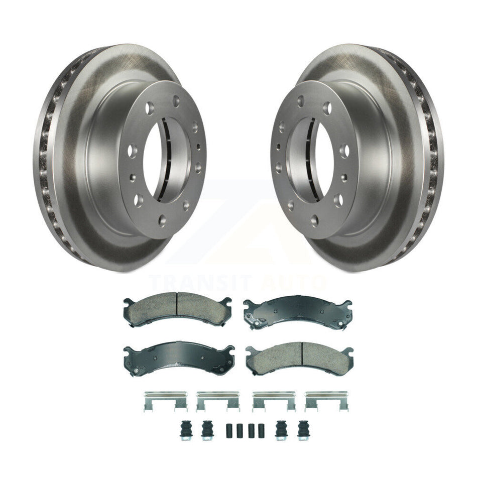 Front Coat Brake Rotors Ceramic Pad Kit For GMC Chevrolet Sierra 2500 HD Silverado Savana KGA-105632