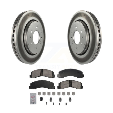 Front Coated Disc Brake Rotor Ceramic Pad Kit For Ford F-150 Expedition Lincoln Navigator KGA-105635