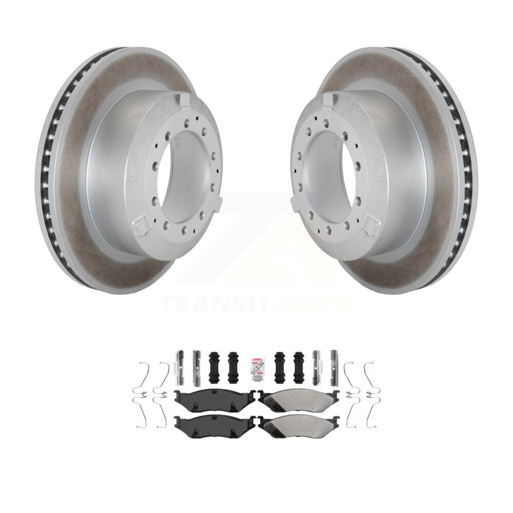 Front Coated Brake Rotor Semi-Metallic Pad Kit For International TerraStar IC Corporation KGA-105641